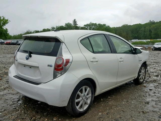 JTDKDTB33C1025771 - 2012 TOYOTA PRIUS C WHITE photo 4