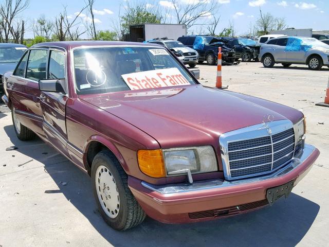 WDBCA25D7MA556872 - 1991 MERCEDES-BENZ 300 SEL MAROON photo 1