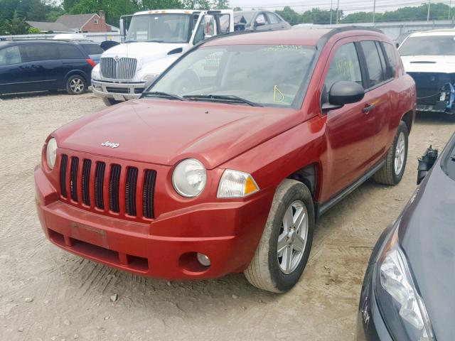 1J8FF47W47D265252 - 2007 JEEP COMPASS RED photo 2
