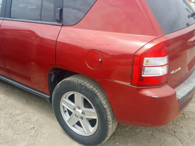1J8FF47W47D265252 - 2007 JEEP COMPASS RED photo 9
