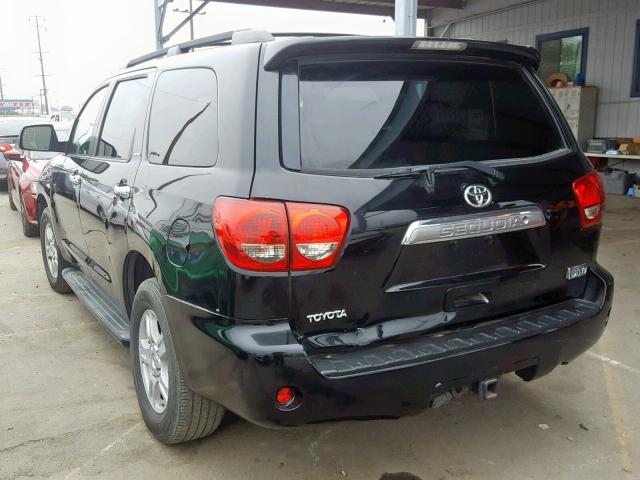 5TDZY68A98S001155 - 2008 TOYOTA SEQUOIA LI BLACK photo 3