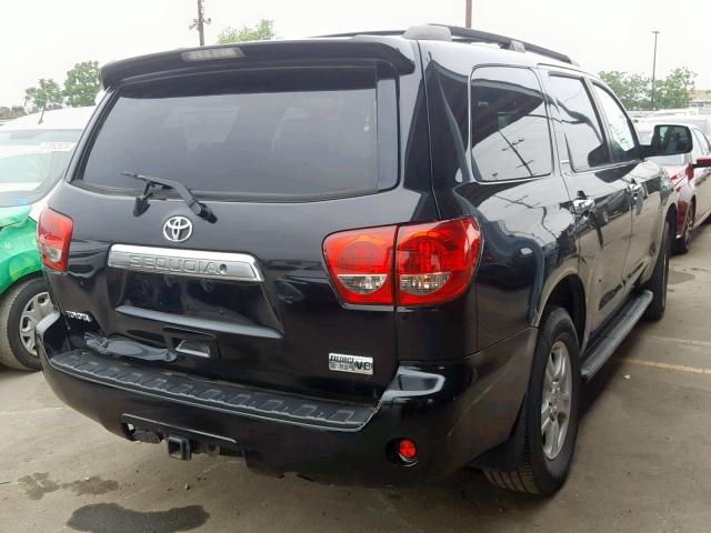 5TDZY68A98S001155 - 2008 TOYOTA SEQUOIA LI BLACK photo 4