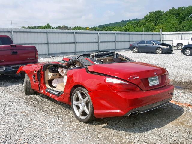 WDDJK7DA1DF012001 - 2013 MERCEDES-BENZ SL 550 RED photo 3