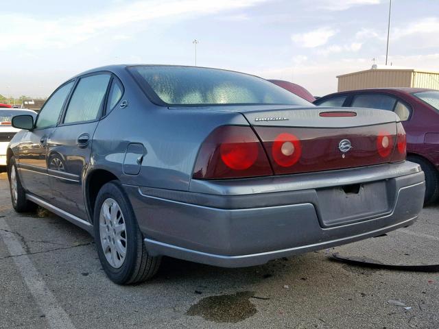 2G1WF52E049134476 - 2004 CHEVROLET IMPALA GRAY photo 3