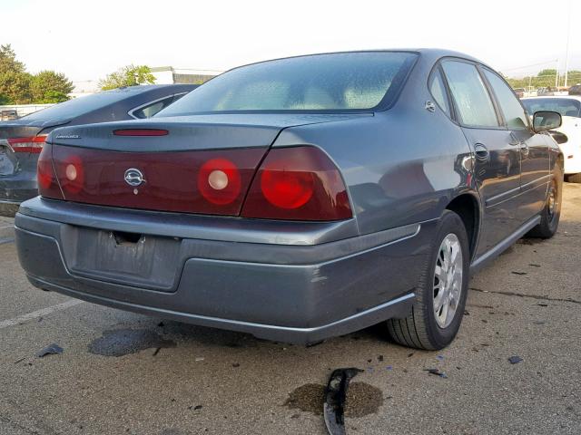 2G1WF52E049134476 - 2004 CHEVROLET IMPALA GRAY photo 4