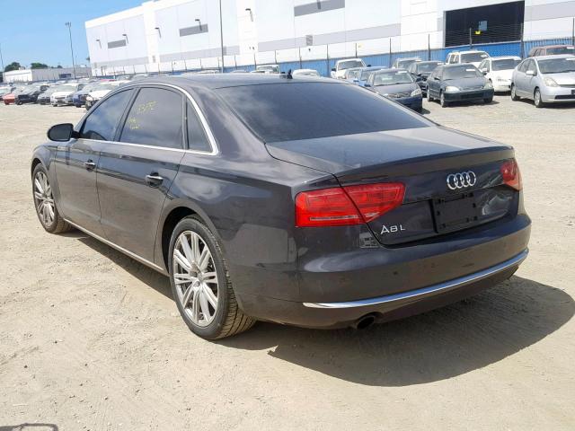 WAURGAFD3DN000695 - 2013 AUDI A8 L QUATT BLACK photo 3