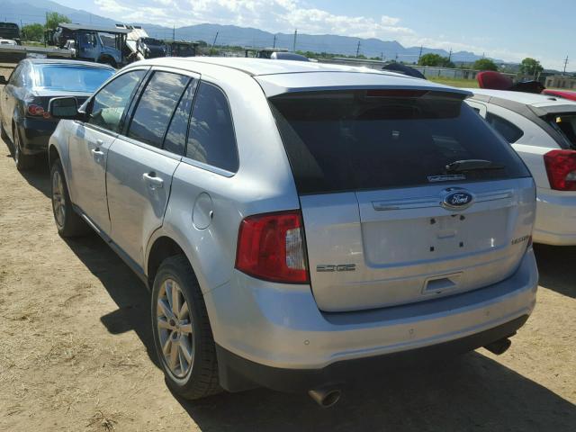 2FMDK3KC0BBA77355 - 2011 FORD EDGE LIMIT SILVER photo 3