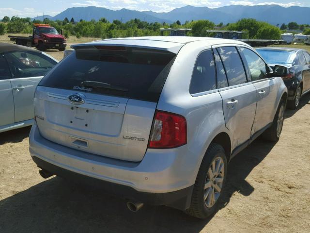 2FMDK3KC0BBA77355 - 2011 FORD EDGE LIMIT SILVER photo 4