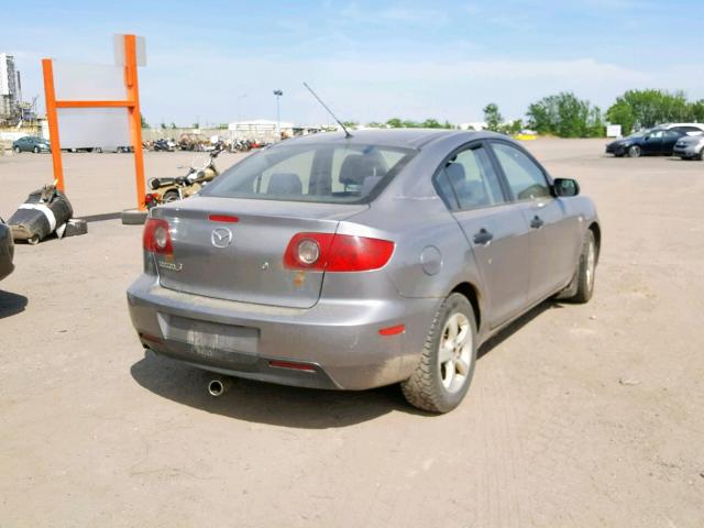 JM1BK12F961525104 - 2006 MAZDA 3 I GRAY photo 4