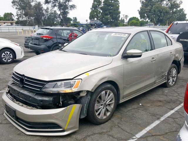 3VWLA7AJXFM219187 - 2015 VOLKSWAGEN JETTA TDI TAN photo 2