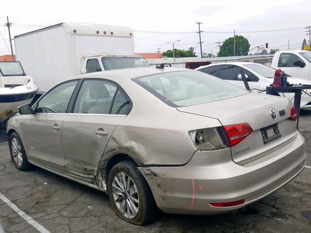 3VWLA7AJXFM219187 - 2015 VOLKSWAGEN JETTA TDI TAN photo 3