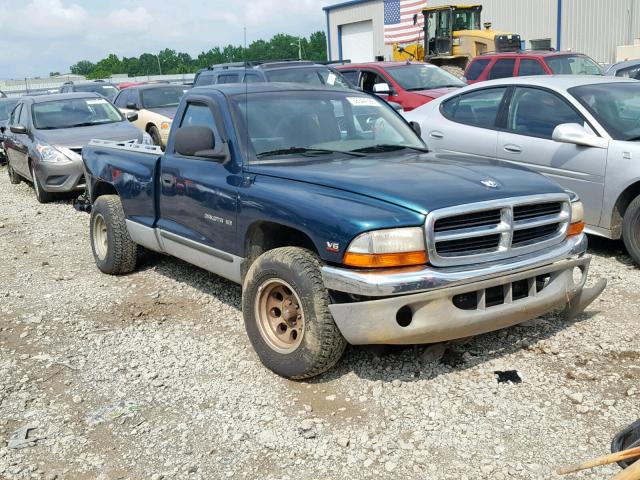 1B7FL26X8VS247179 - 1997 DODGE DAKOTA GREEN photo 1