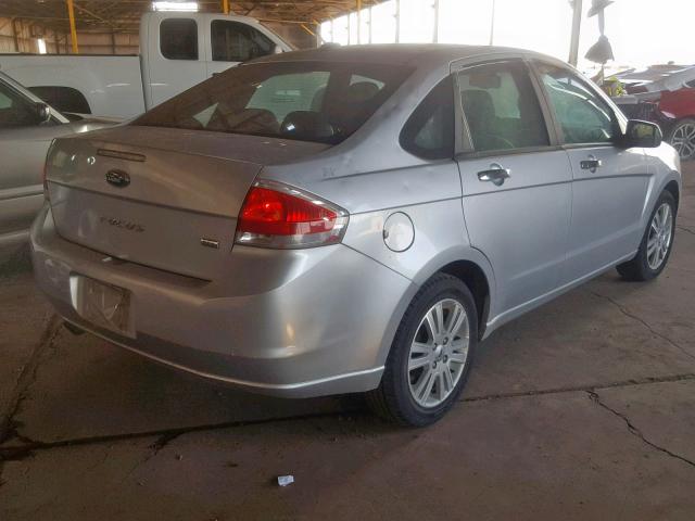 1FAHP3HN7AW207988 - 2010 FORD FOCUS SEL SILVER photo 4