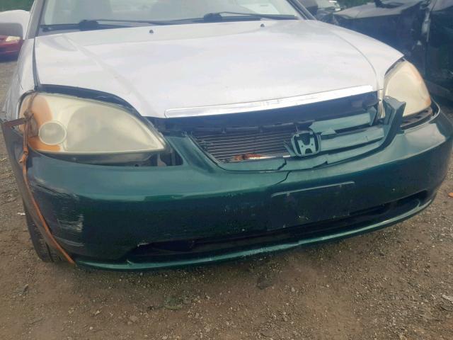 1HGES26771L048435 - 2001 HONDA CIVIC EX SILVER photo 9