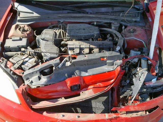 1HGES16305L011515 - 2005 HONDA CIVIC DX V RED photo 7