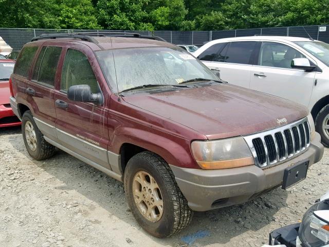 1J4G248S9YC256616 - 2000 JEEP GRAND CHER BURGUNDY photo 1