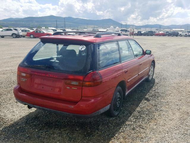 4S3BK6751T7318048 - 1996 SUBARU LEGACY GT RED photo 4