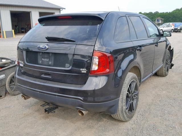 2FMDK4JC0DBC76349 - 2013 FORD EDGE SEL BLACK photo 4