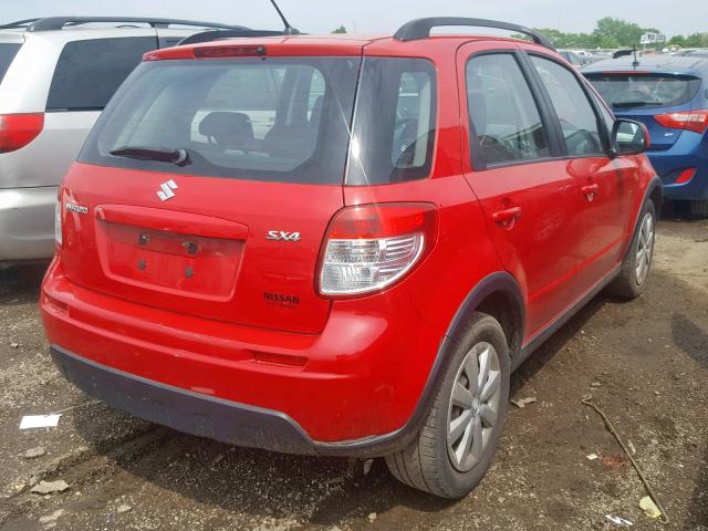 JS2YA5A36A6300944 - 2010 SUZUKI SX4 RED photo 4