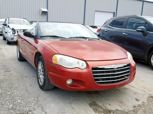 1C3EL55R14N252628 - 2004 CHRYSLER SEBRING LX RED photo 1