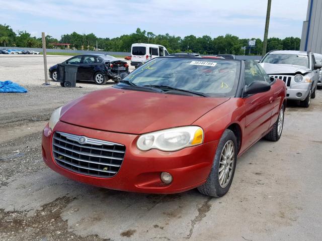 1C3EL55R14N252628 - 2004 CHRYSLER SEBRING LX RED photo 2