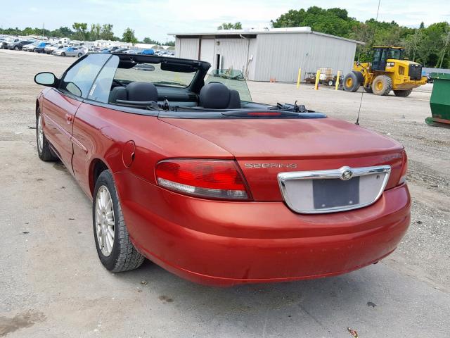 1C3EL55R14N252628 - 2004 CHRYSLER SEBRING LX RED photo 3