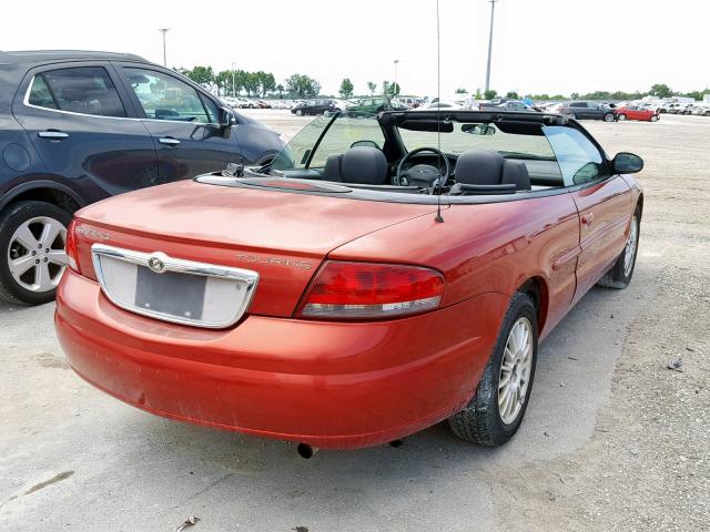 1C3EL55R14N252628 - 2004 CHRYSLER SEBRING LX RED photo 4