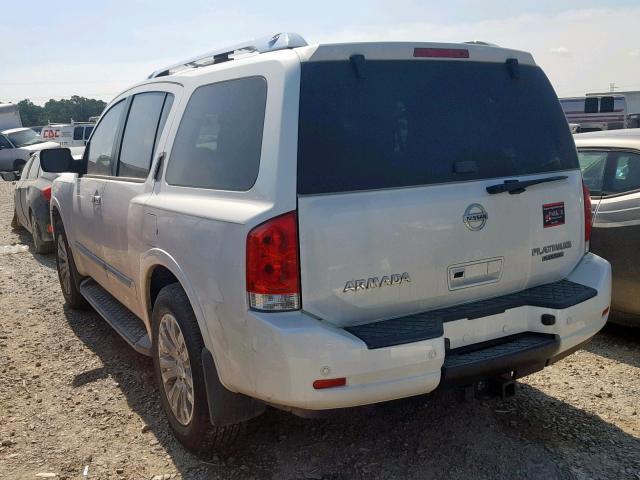 5N1BA0ND1FN611325 - 2015 NISSAN ARMADA SV WHITE photo 3