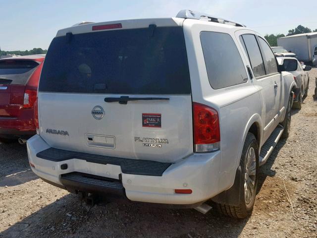 5N1BA0ND1FN611325 - 2015 NISSAN ARMADA SV WHITE photo 4