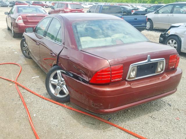 1LNHM87A91Y615441 - 2001 LINCOLN LS MAROON photo 3