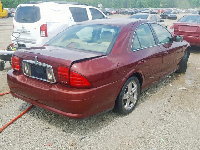 1LNHM87A91Y615441 - 2001 LINCOLN LS MAROON photo 4