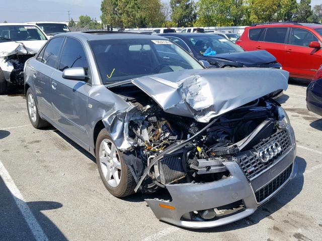 WAUAF78E18A138242 - 2008 AUDI A4 2.0T GRAY photo 1