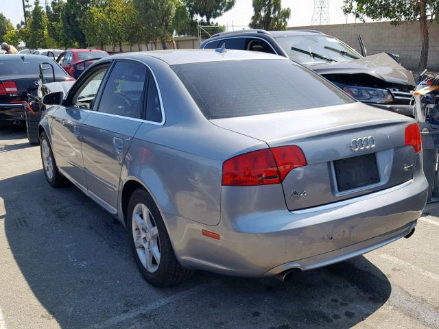 WAUAF78E18A138242 - 2008 AUDI A4 2.0T GRAY photo 3