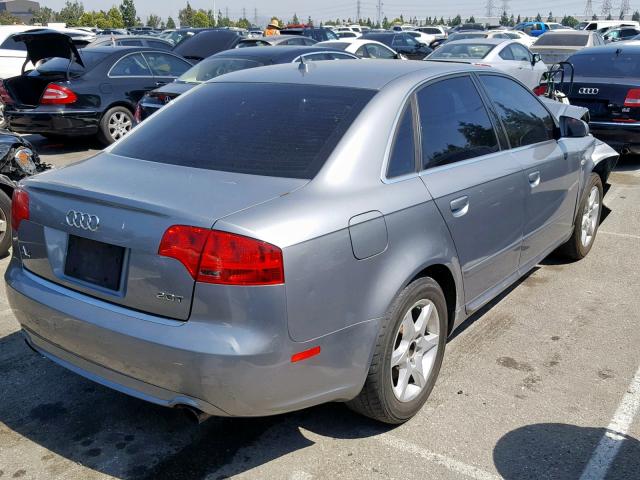 WAUAF78E18A138242 - 2008 AUDI A4 2.0T GRAY photo 4