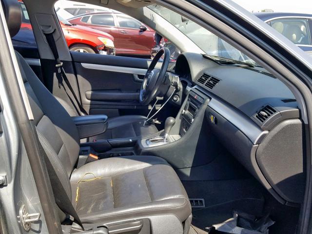 WAUAF78E18A138242 - 2008 AUDI A4 2.0T GRAY photo 5