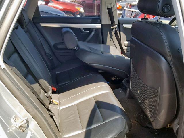 WAUAF78E18A138242 - 2008 AUDI A4 2.0T GRAY photo 6