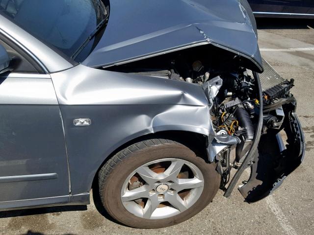 WAUAF78E18A138242 - 2008 AUDI A4 2.0T GRAY photo 9