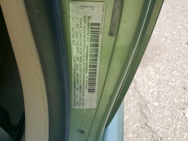 3VWPW31C98M501658 - 2008 VOLKSWAGEN NEW BEETLE მწვანე ფოტო 10