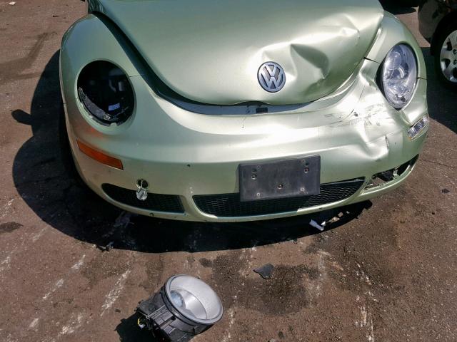 3VWPW31C98M501658 - 2008 VOLKSWAGEN NEW BEETLE მწვანე ფოტო 9