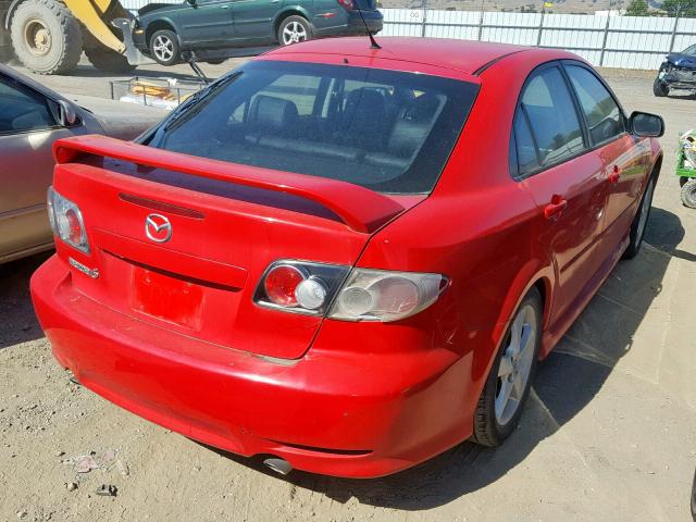 1YVHP84D155M38847 - 2005 MAZDA 6 S RED photo 4