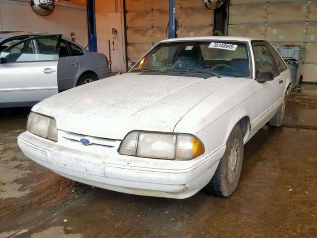 1FACP41M4PF195406 - 1993 FORD MUSTANG LX WHITE photo 2