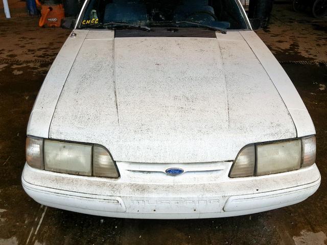 1FACP41M4PF195406 - 1993 FORD MUSTANG LX WHITE photo 7