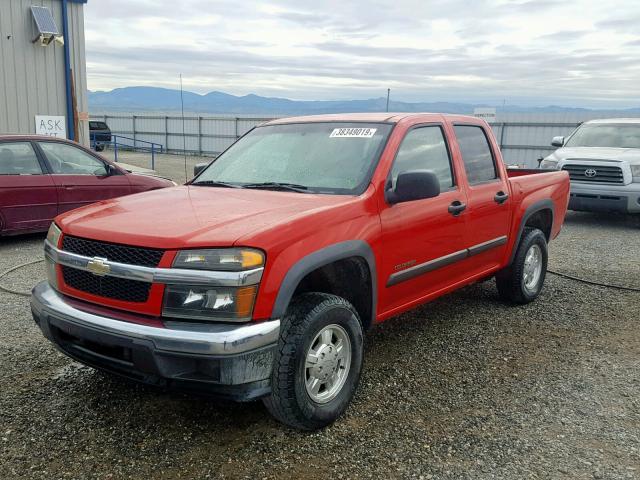 1GCDT136158244179 - 2005 CHEVROLET COLORADO RED photo 2