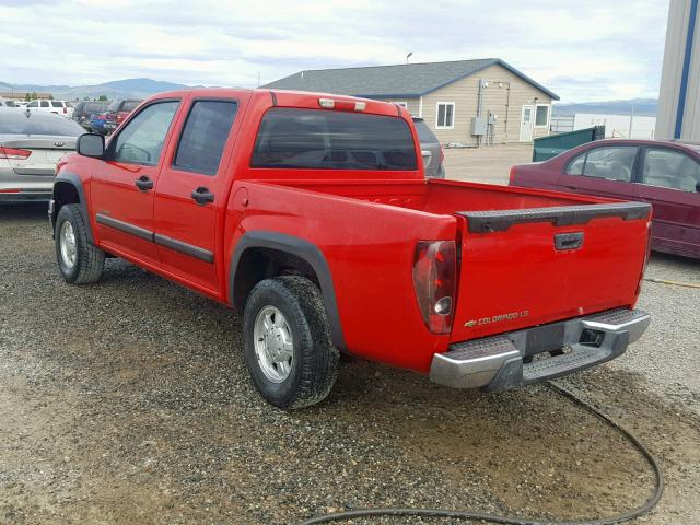 1GCDT136158244179 - 2005 CHEVROLET COLORADO RED photo 3