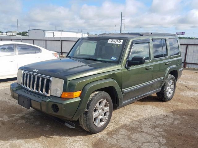 1J8HG48K07C658608 - 2007 JEEP COMMANDER GREEN photo 2