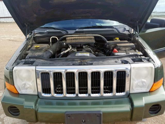 1J8HG48K07C658608 - 2007 JEEP COMMANDER GREEN photo 7