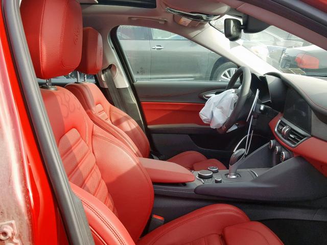 ZARFAEEN8H7550905 - 2017 ALFA ROMEO GIULIA TI RED photo 5