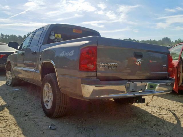 1D7HW48N66S664850 - 2006 DODGE DAKOTA QUA GRAY photo 3