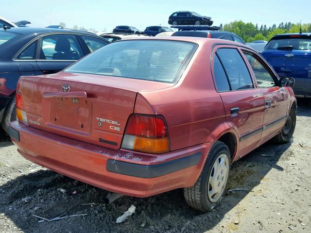 JT2BC53L5V0230846 - 1997 TOYOTA TERCEL CE RED photo 4