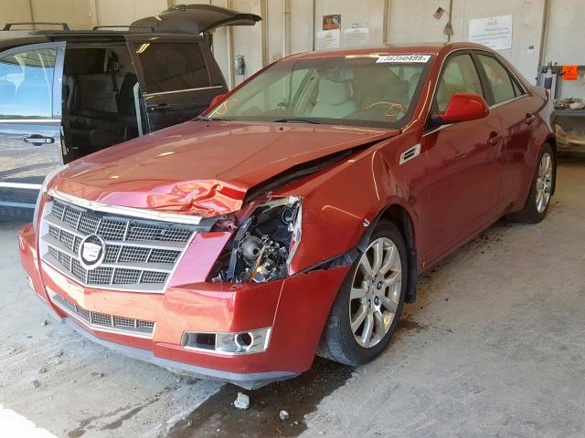 1G6DT57V280198277 - 2008 CADILLAC CTS HI FEA BURGUNDY photo 2